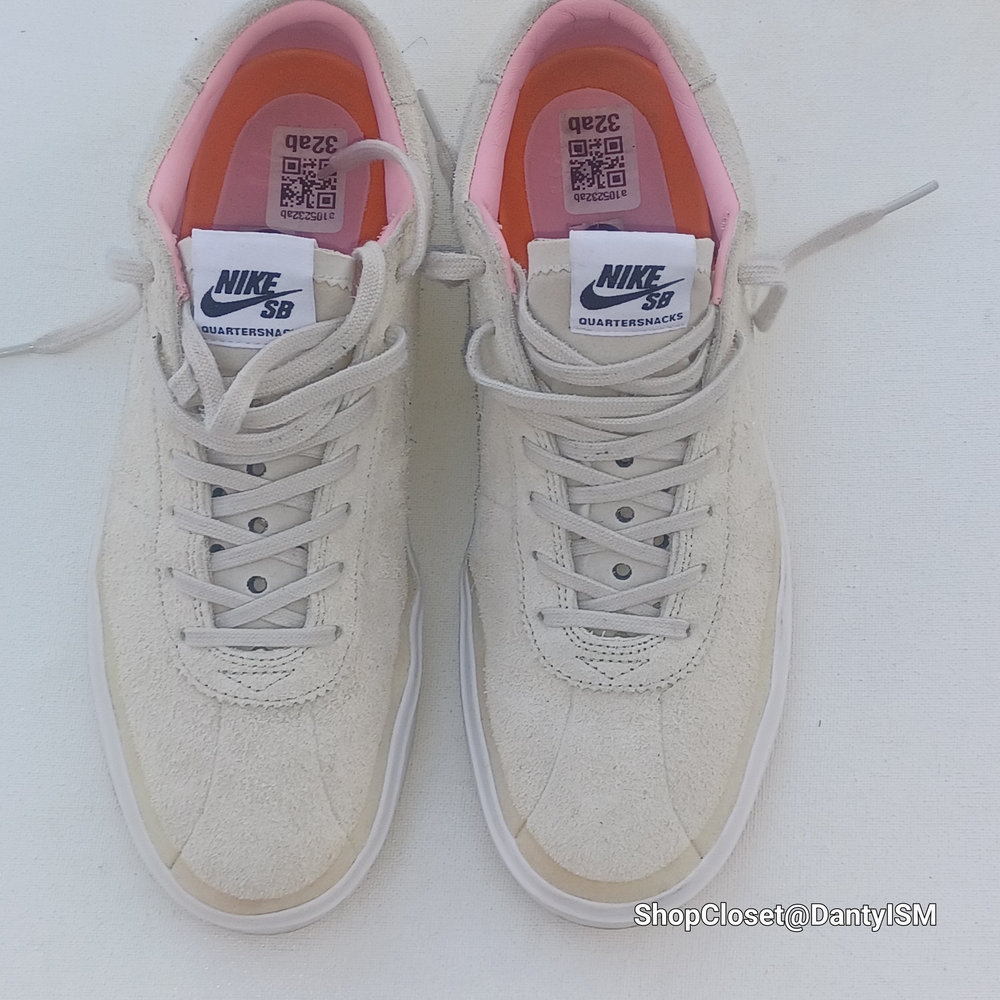 Nike SB Bruin Hyperfeel Quartersnacks sneakers in birch and space pink - Picture 4 of 16